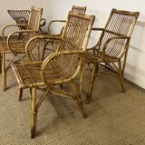 Set of 4 rattan chairs