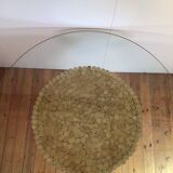 rattan round dining table