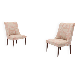 Paire de chaises d'appoint/boudoir italiennes du milieu du siècle des années 1960