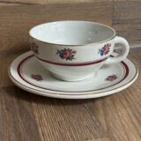 Vintage cup and saucer set Moulin des Loups Orchies