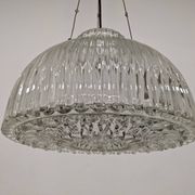 Italian XL dome pendant light in blown glass, 60s-70s