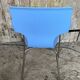ACTA JIM Chair Design Chrome Metal + Vintage Light Blue Plastic Shell