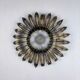 Spanish sunburst foliage ceiling light fixture in gilt iron, 1960s
