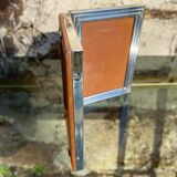 Photo doors in silver metal Alpaca with two old shutters