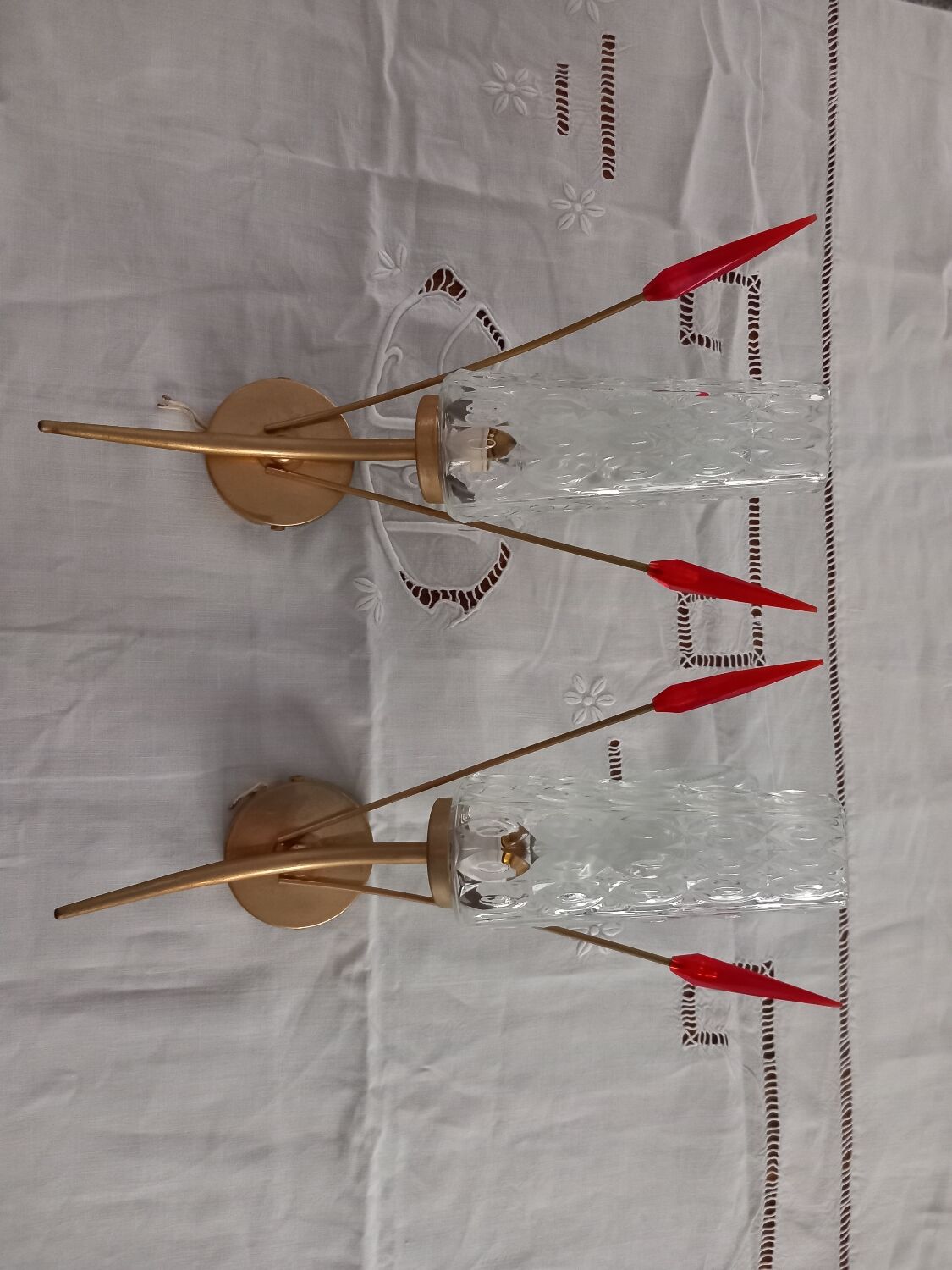 Pair wall lamps