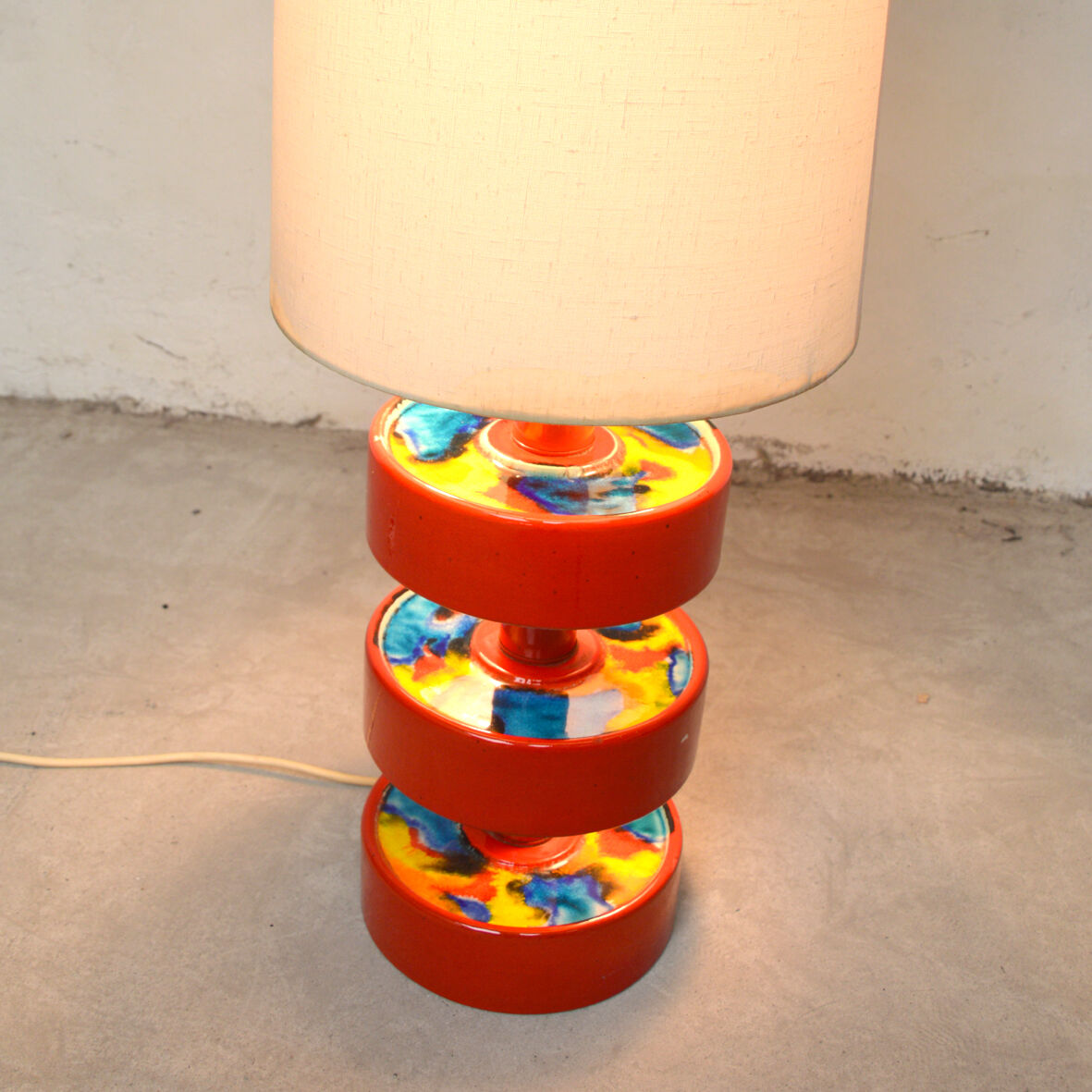 Ceramic floor lamp 1980s