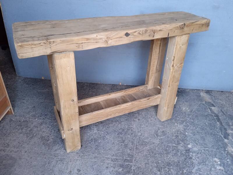 Brutalist console 120 cm solid wood