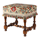 Early 20th Century Wood & Fabric footstool, France