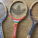 Series of 3 vintage wooden rackets