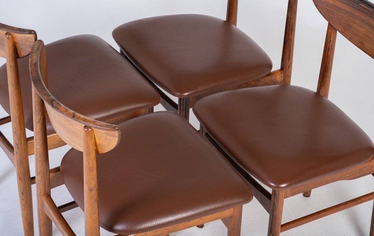 Dining Room Furniture in Rosewood by Skovby, Denmark, 1960s, Set of 4
