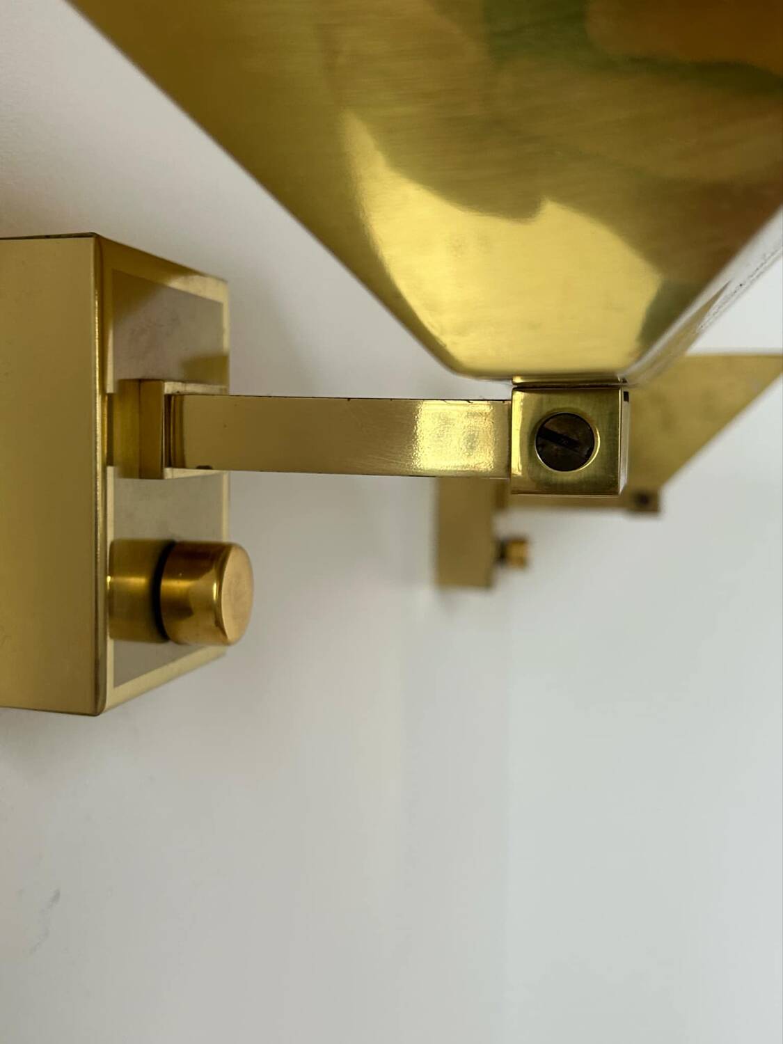 Pair of vintage wall lights, brass, Italy 1970