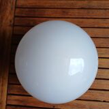 Antique lampshade with an opaline glass globe