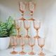 Lot de 9 verres digestifs Arcoroc rosaline