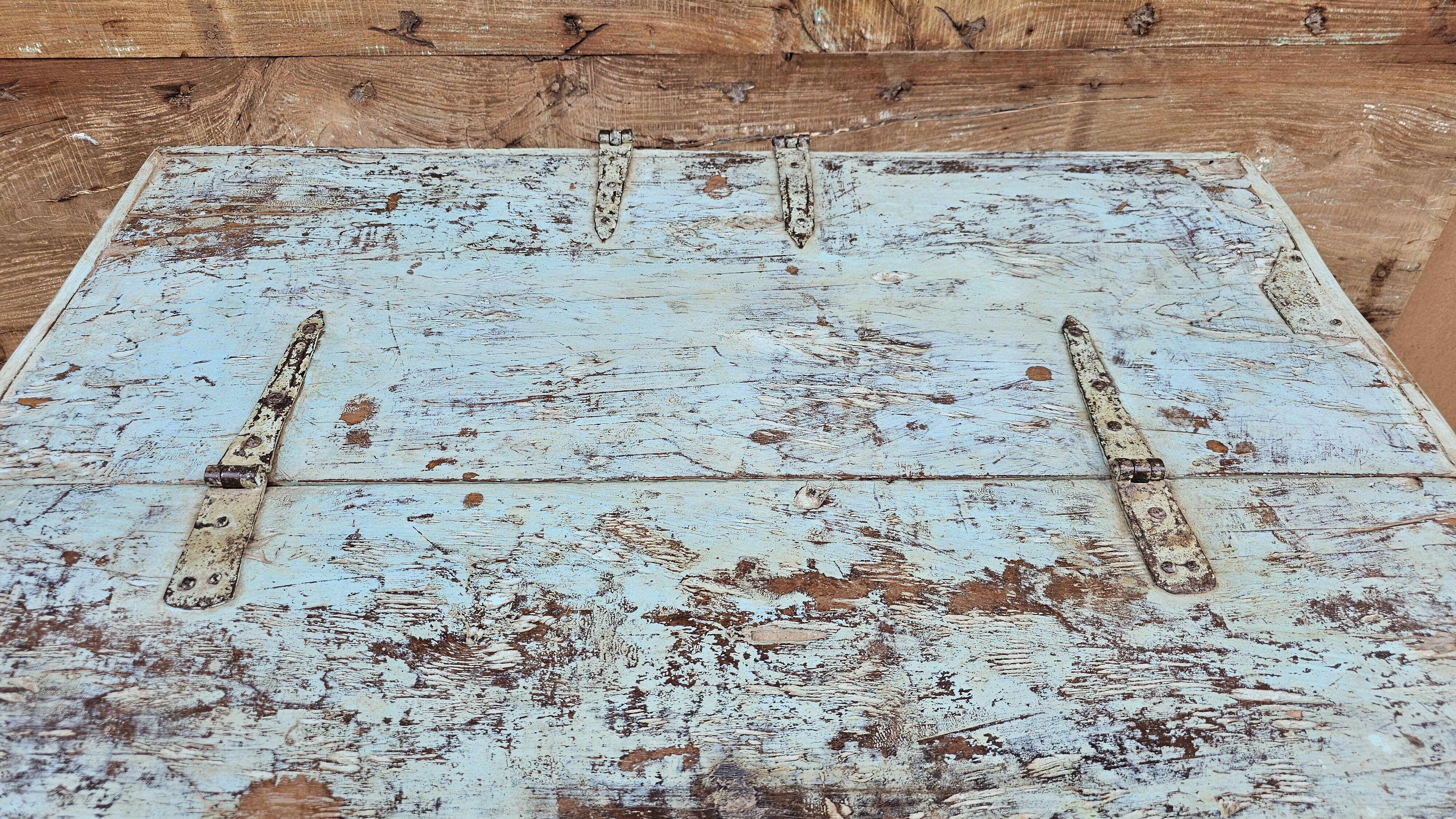 Antique Burmese teak dowry chest