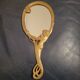 Brass vanity mirror, Art Nouveau style
