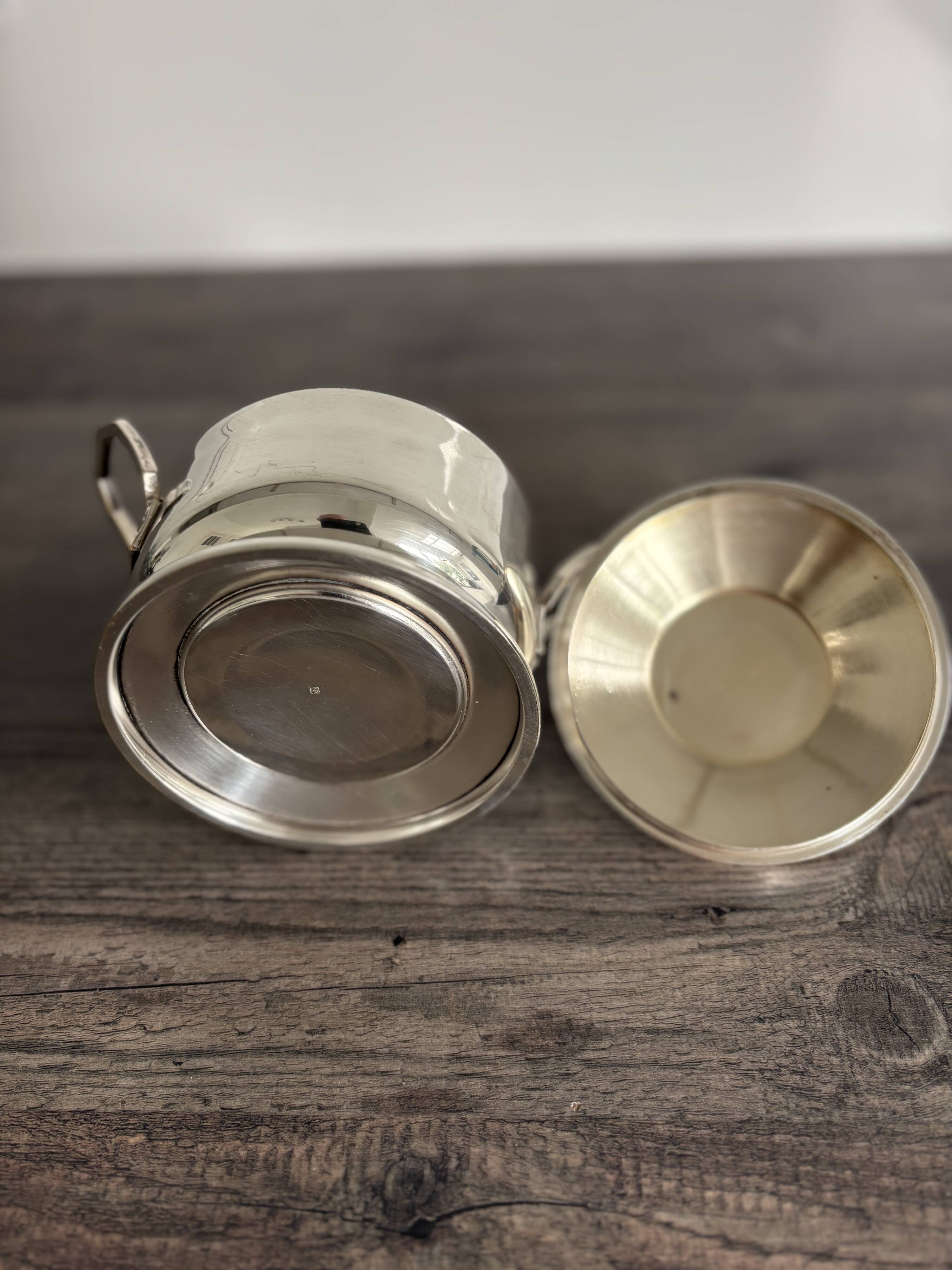 Antique silver-plated sugar bowl