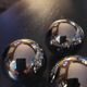 4 chrome brass furniture knobs