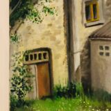 Cottage landscape oil on canvas signed