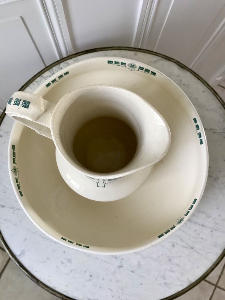 Toilet service in Iron Earth patterned "Brazza" 30-40s