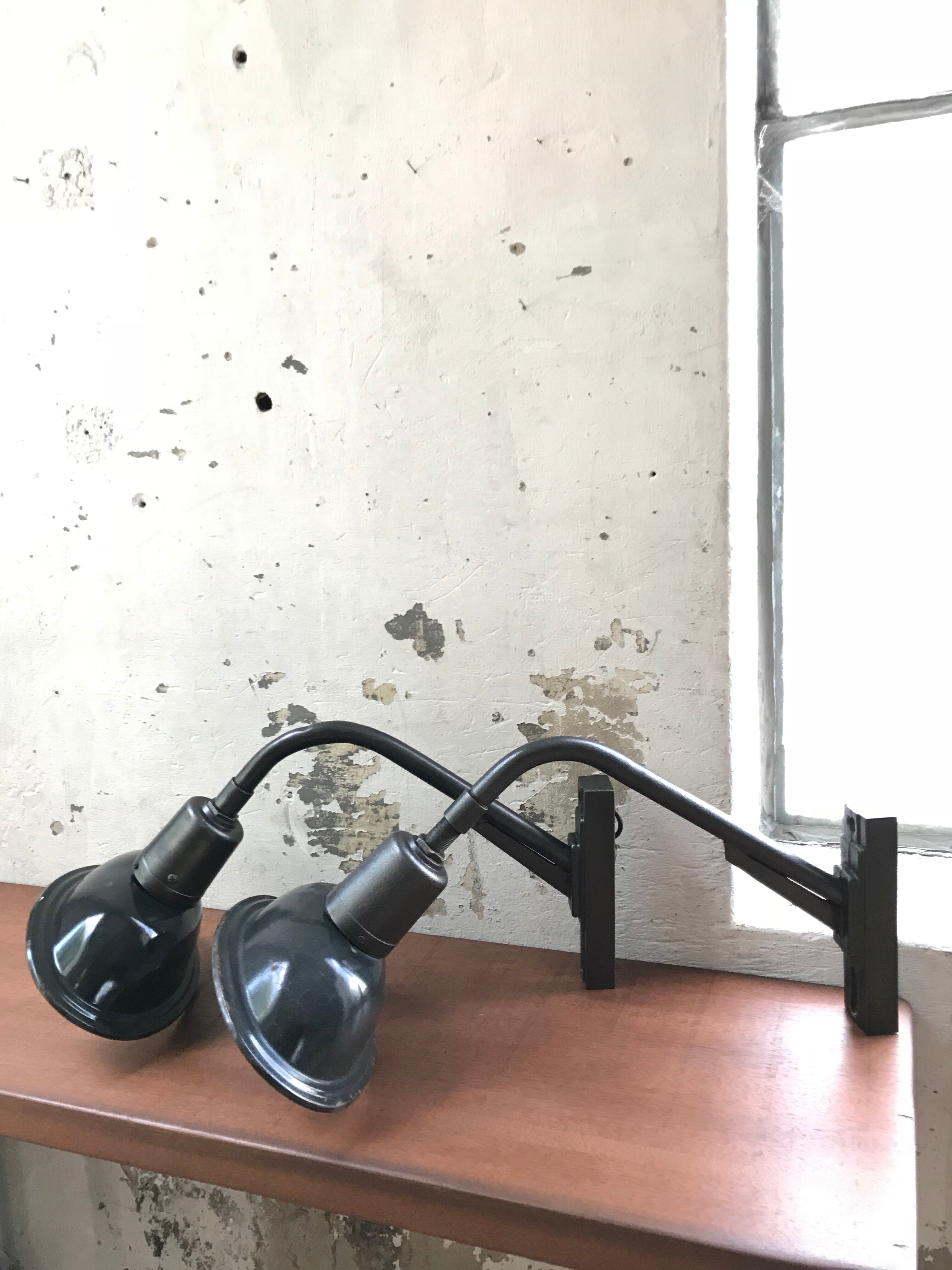 Pair of industrial lamps