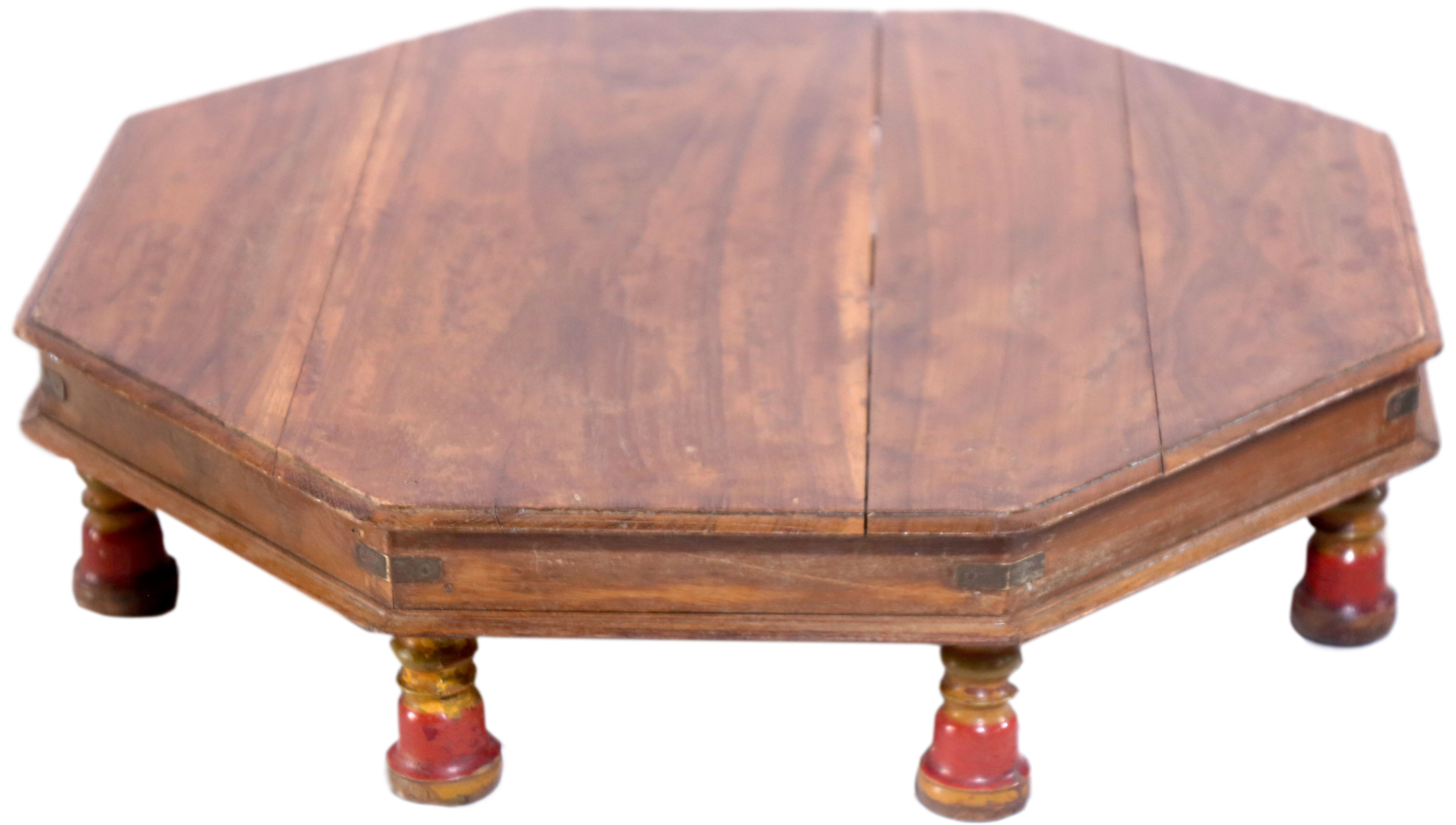Bajoot tea table in ancient burmese teak