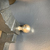 Chenets modernist bronze and cast iron