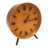 Rare original 60s mid century teak desk table clock by kienzle danish modern