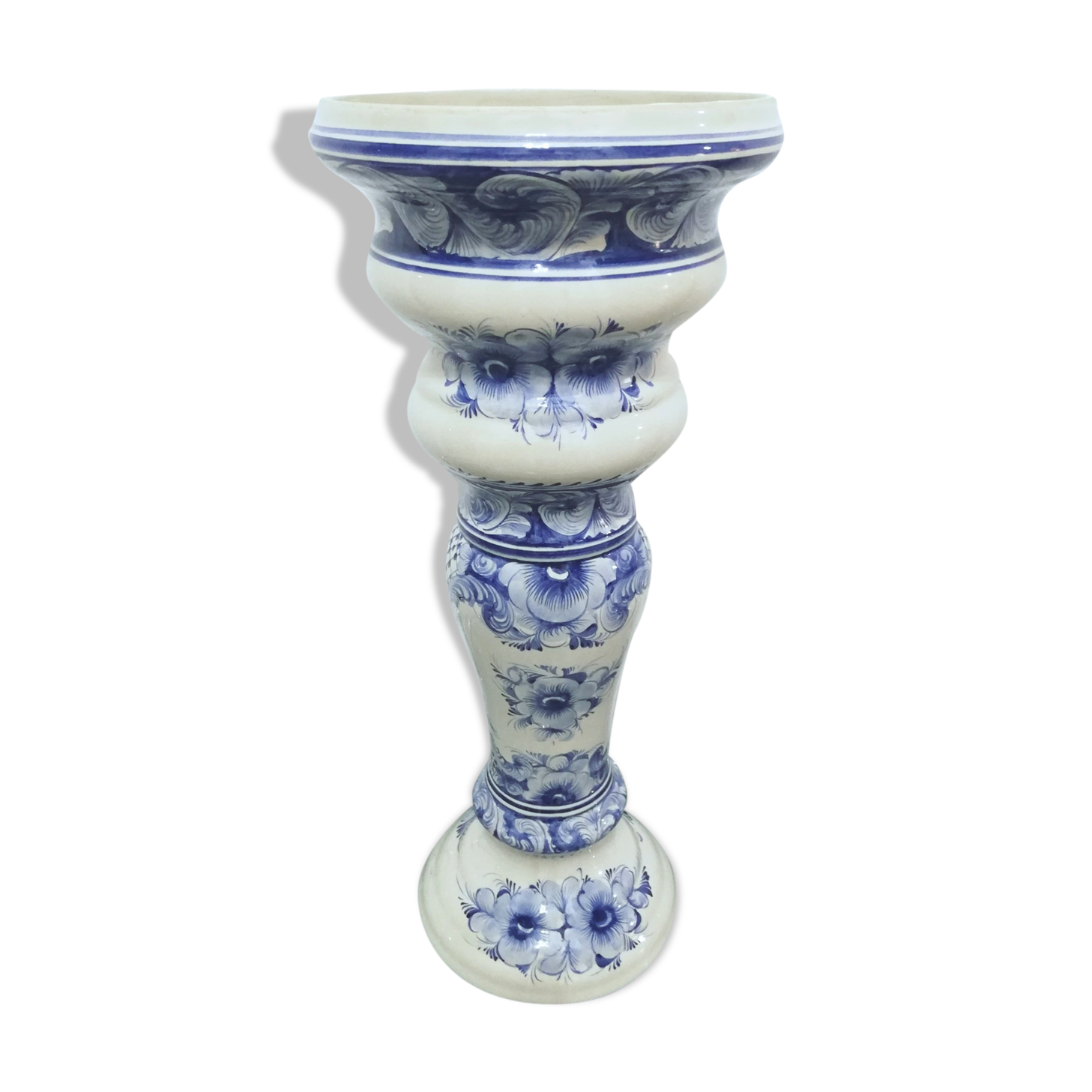 Vase turned earthenware height 49cm