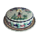 Plat à gateau avec cloche faïence Quimper