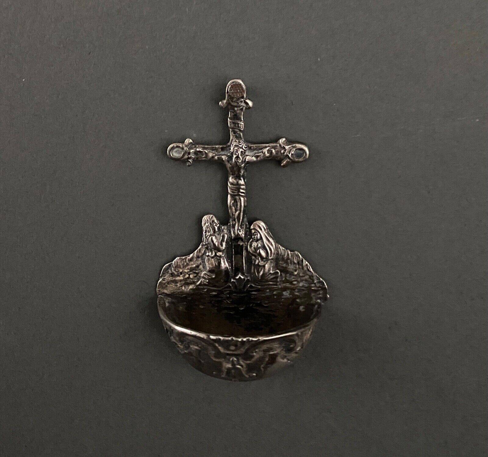 Silver stoup with 18th century Calvary decoration