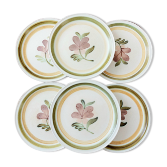 6 flat plates Gien
