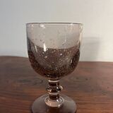 Bubbled stemmed glass, handcrafted