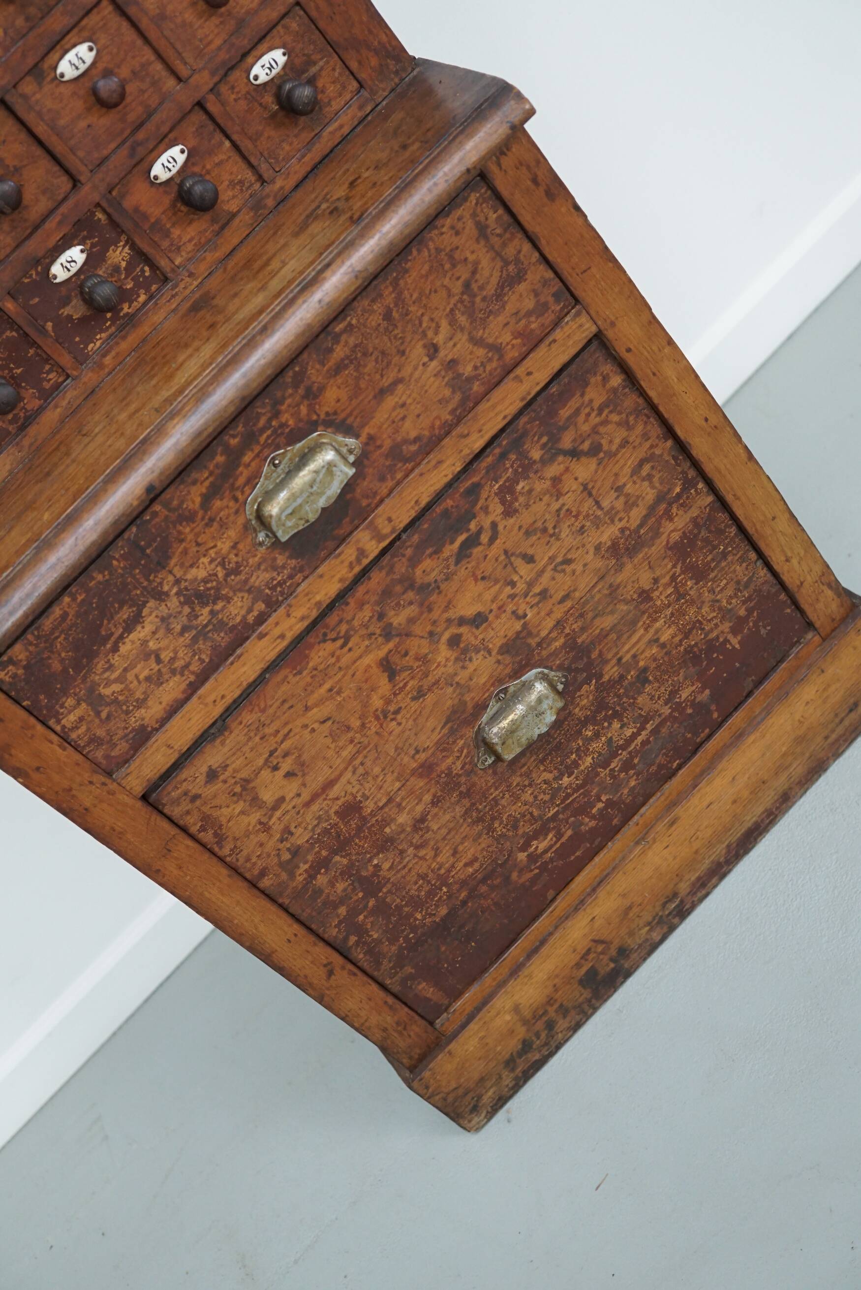 Jeweller's / Watchmaker's Cabinet in French Oak, Early 20th Century