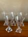 Art Deco crystal champagne coupes from Arques
