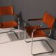 Pair of Cantilever Tubular Steel Armchairs MG5 Grassi style, 1970´s