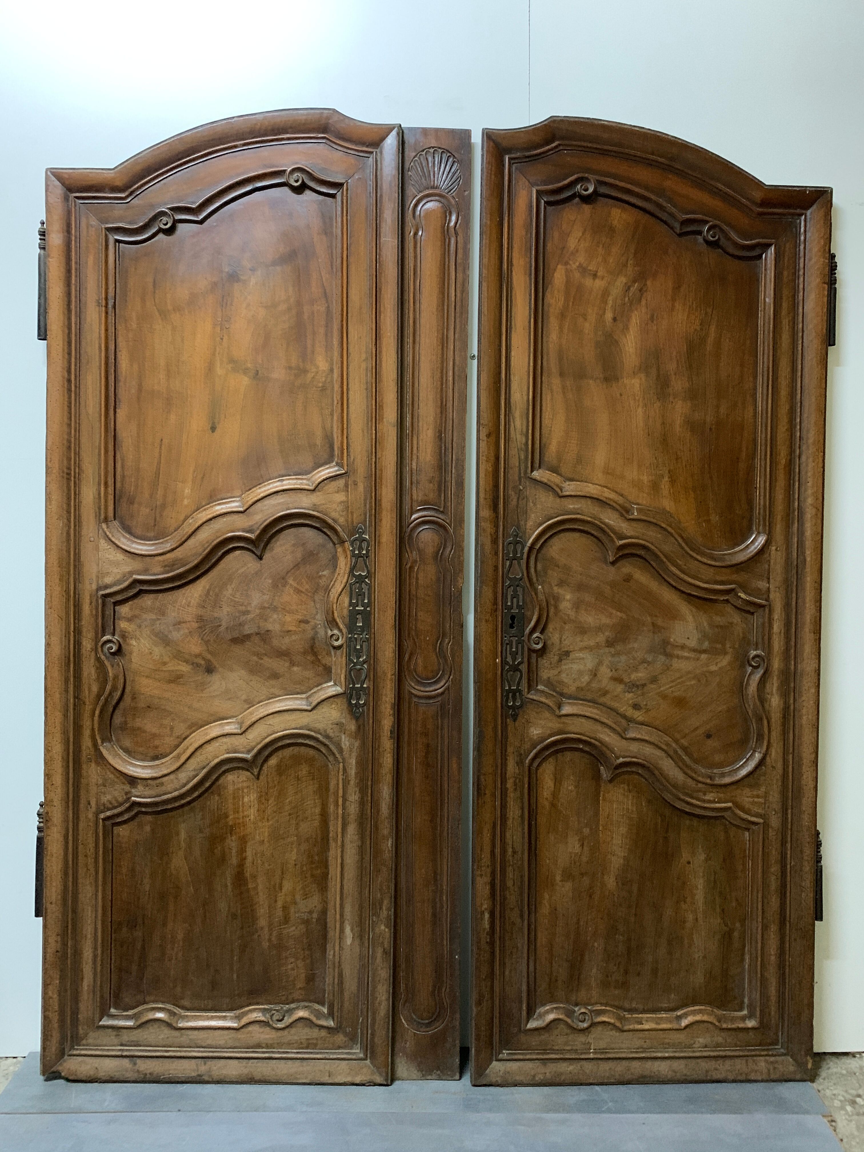 Pair of walnut doors