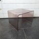 Smoked plexiglass side table from the 70s