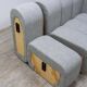 Canapé Bob Split de marque Bla Station en tissu gris
