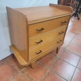 Vintage oak chest of drawers from the 60s