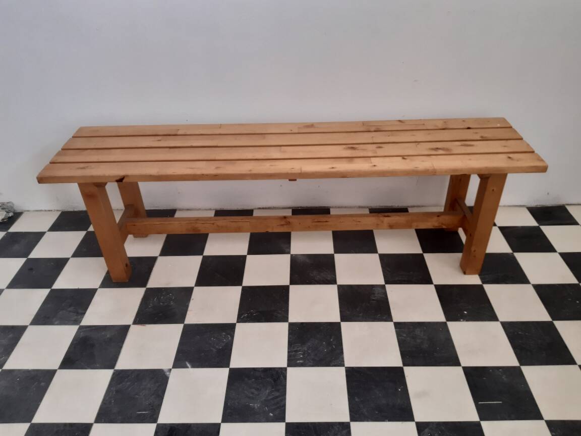 Pine slatted bench 150 cm