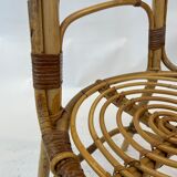 Chaise vintage en rotin Rohe Noordwolde