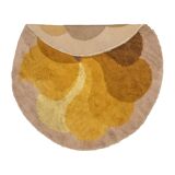 Tapis Desso rond « fleur » orange et marron