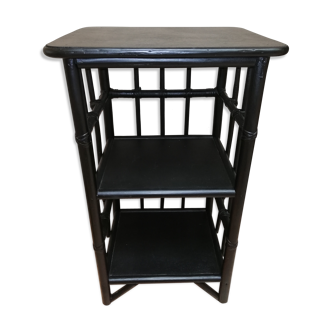 Black rattan shelf