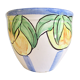 Ceramic pot cover with fruit
