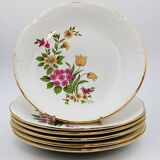Gien plates with floral decoration