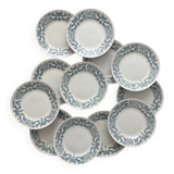 12 flat ironware plates “Louis XVI” Saint Amand and Hamage