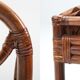 Set of bamboo lounge chairs with Italian 1960 floral cushions