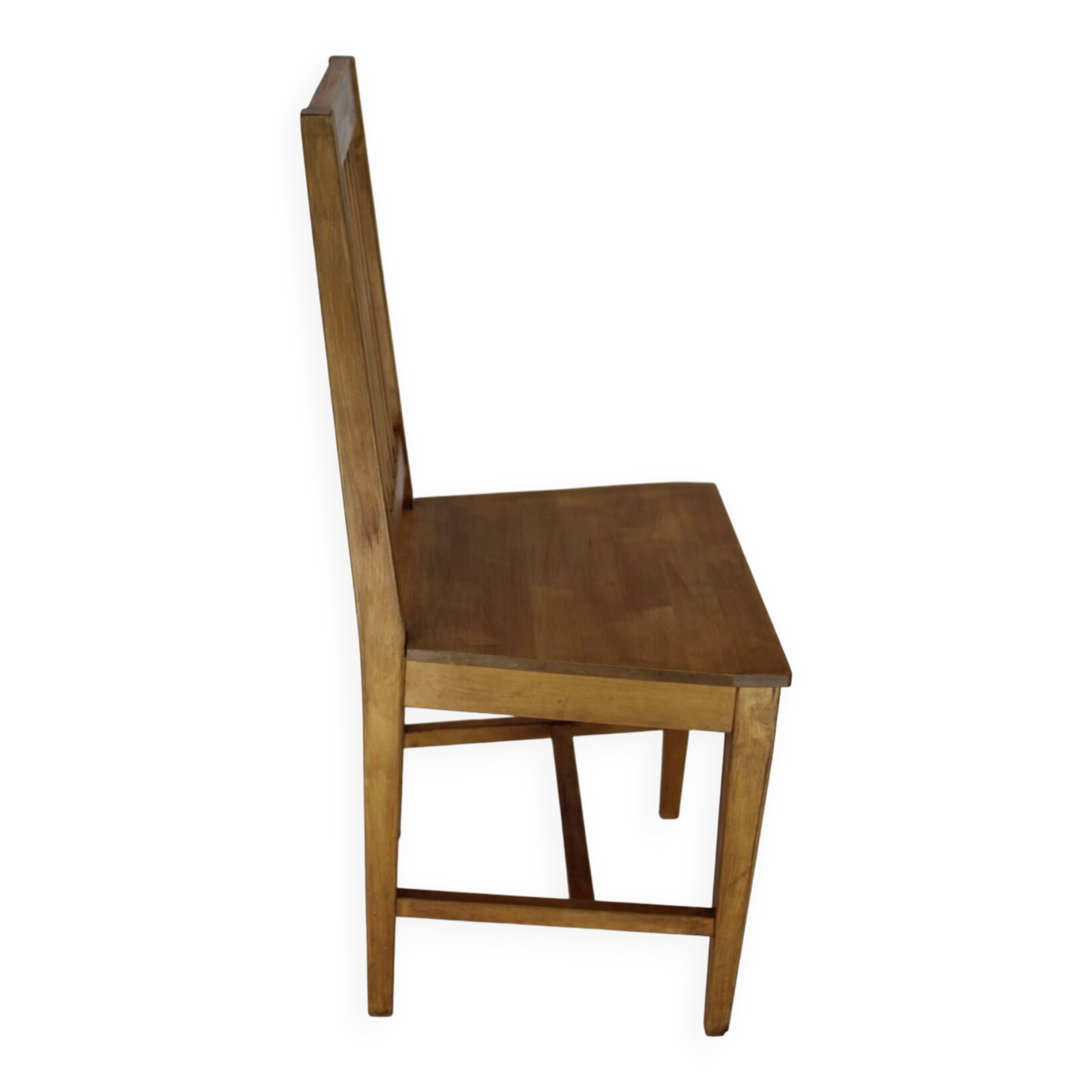Solid beech chair with Scandinavian bistro wood seat
