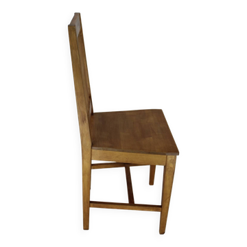 Solid beech chair with Scandinavian bistro wood seat