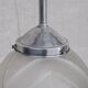 Geometric etched glass and metal art deco pendant light
